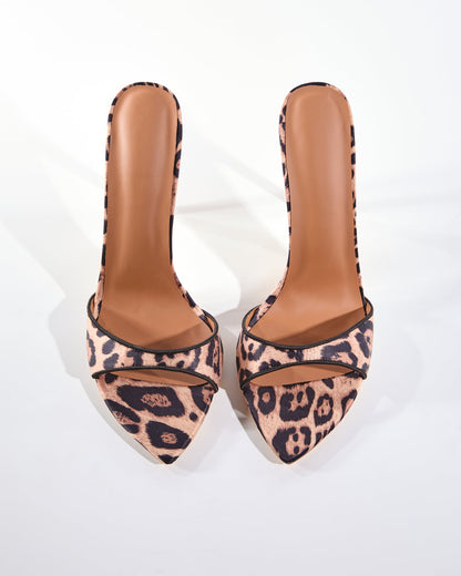 Zelda Leopard Print Slippers