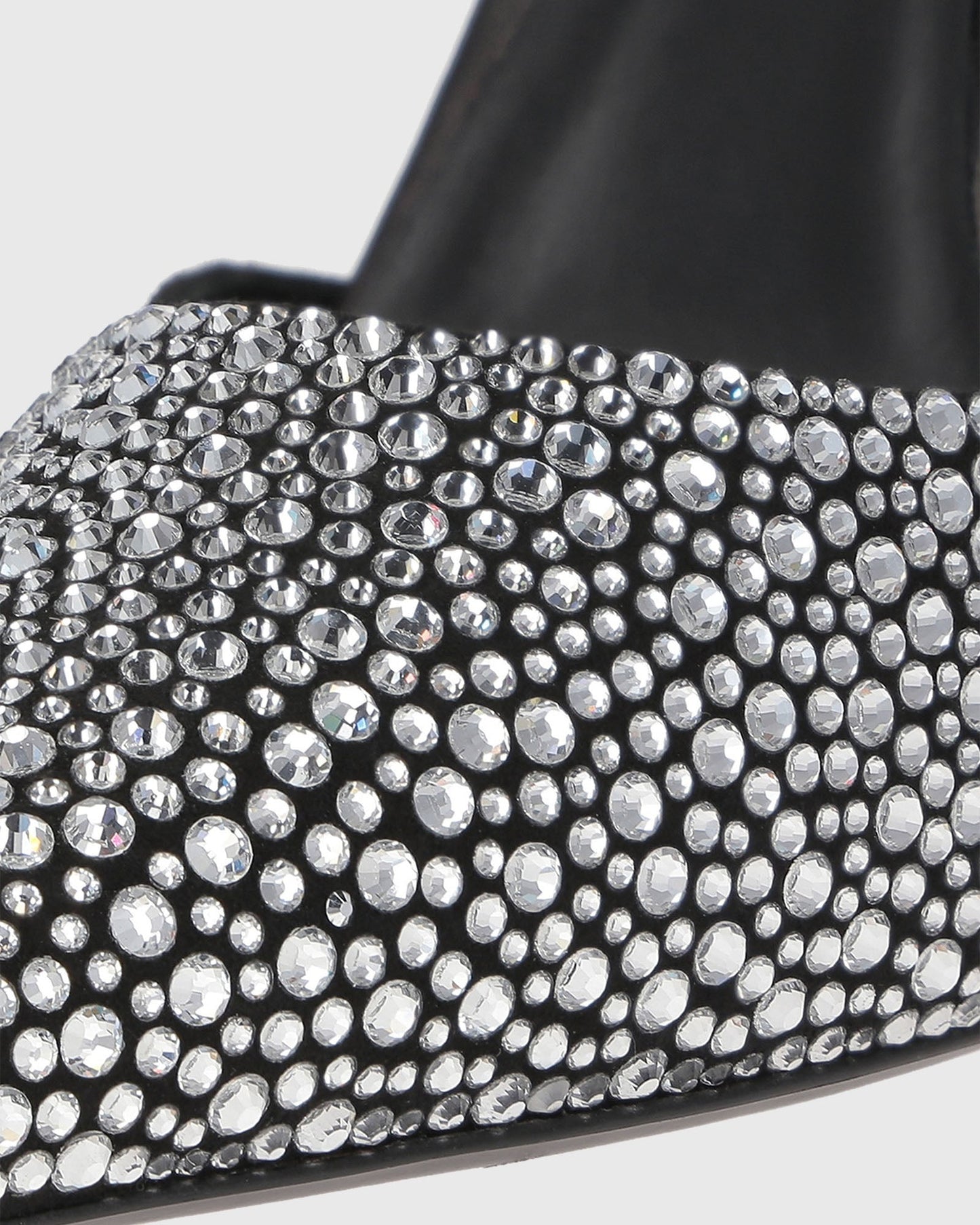 Zoe Rhinestone Faux Fur Strap Pumps