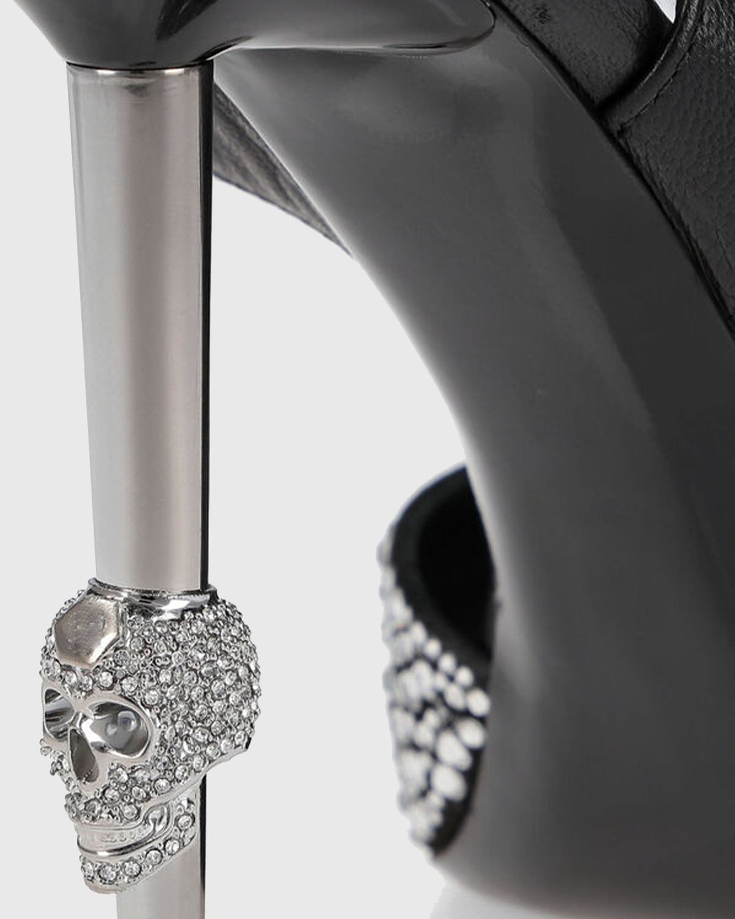 Zoe Rhinestone Faux Fur Strap Pumps