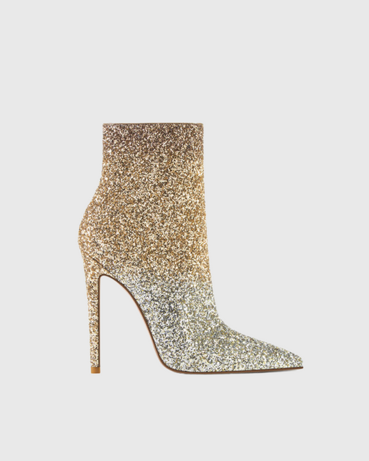 Zola Sequin Ankle Boots In Ombre