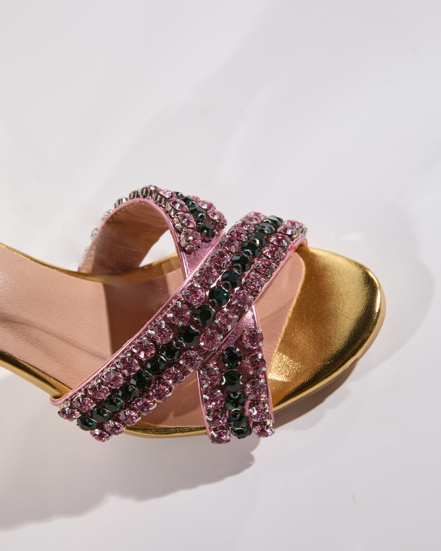 Zuri Cross Diamond Bow Slingback Sandals