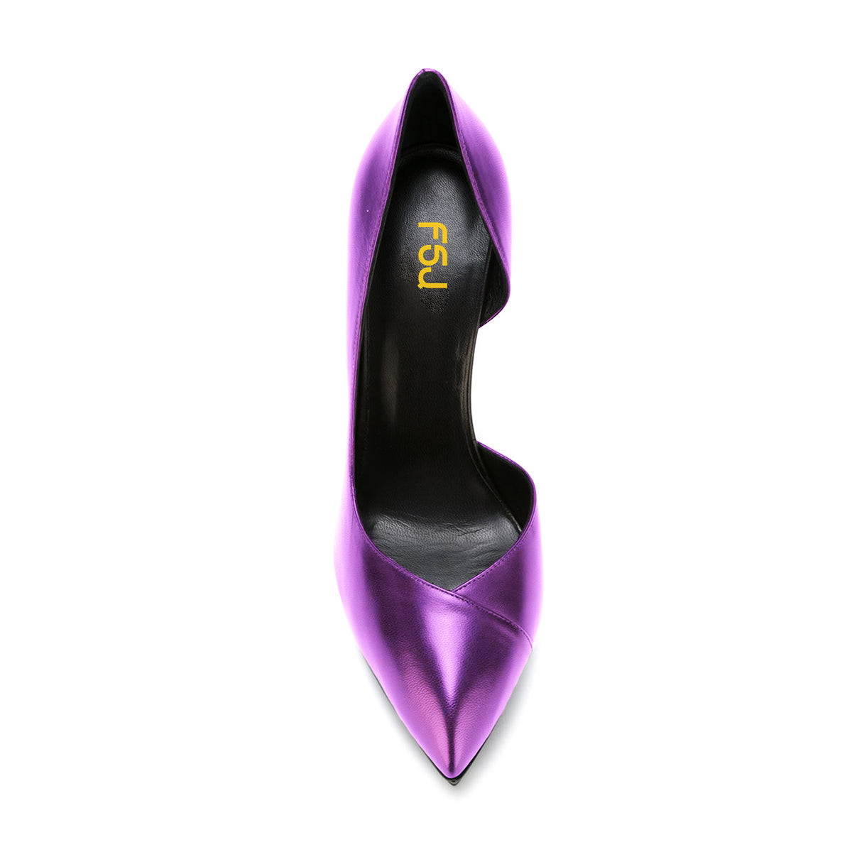 Women's Purple Platform D'Orsay Pumps Pointed Toe Stiletto Heels