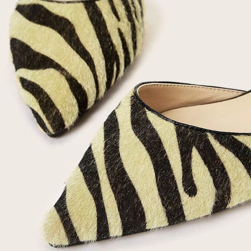 Leopard and Zebra Print Comfortable Flats