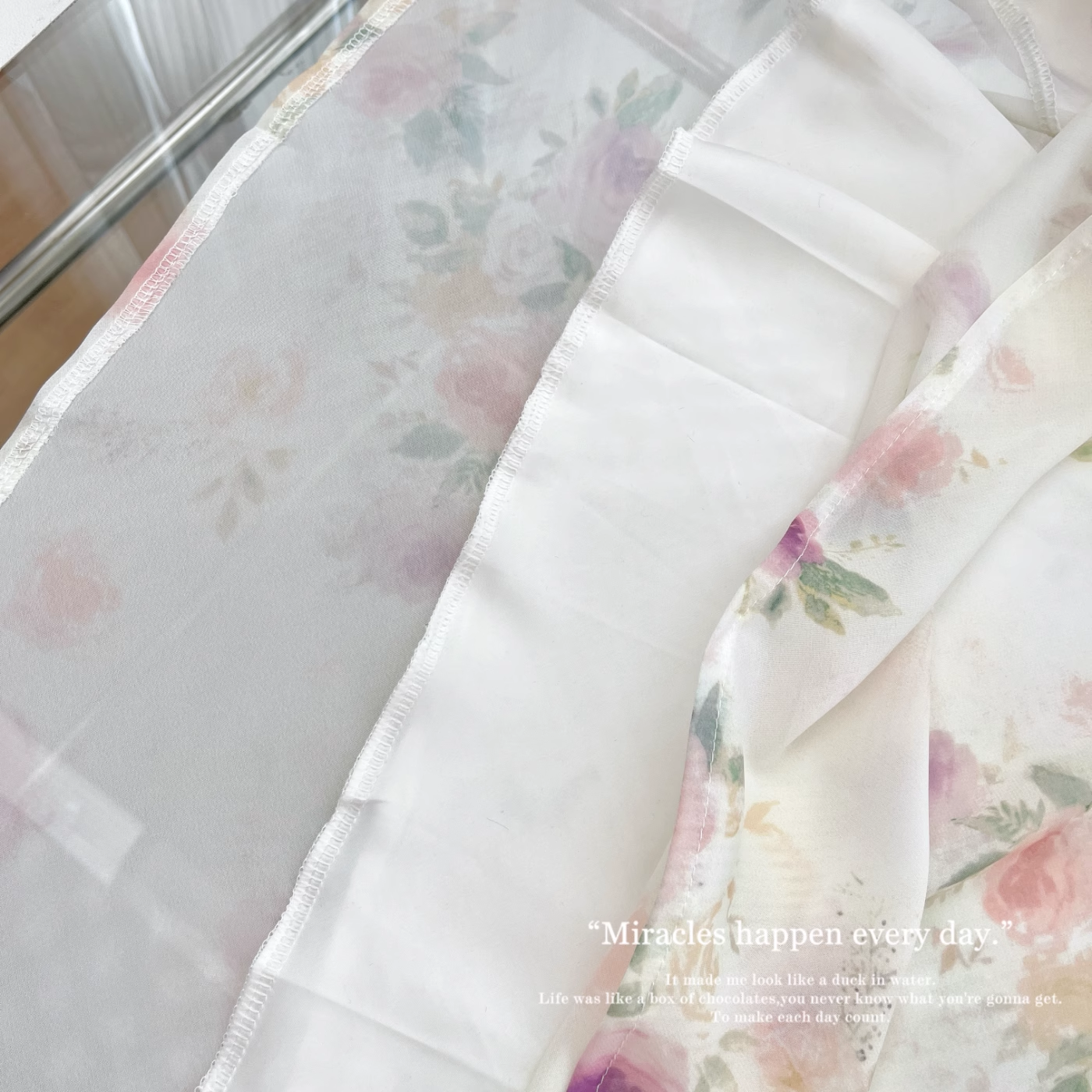 Vintage Fashion Chiffon Floral Printed Design A-line Beach Holiday Vest Dress TP3387