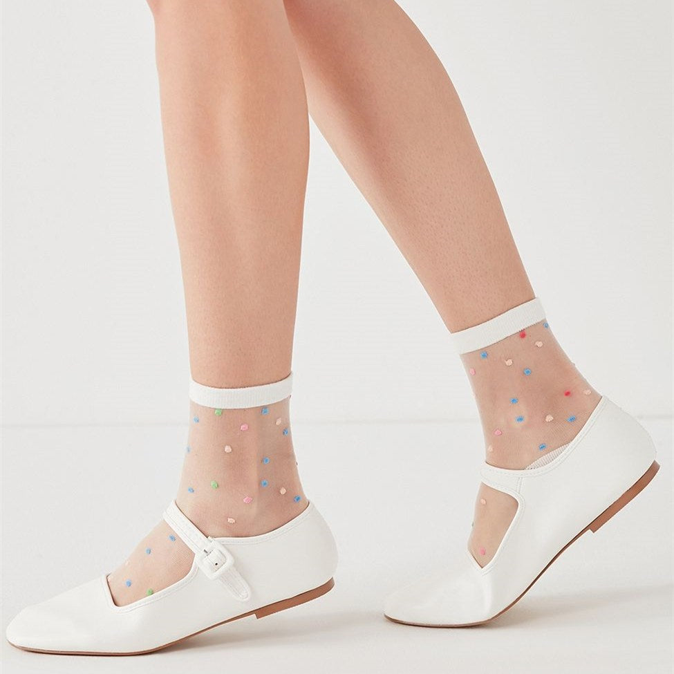 Classic White Square Toe Buckle Strap Mary Jane Flats for Women