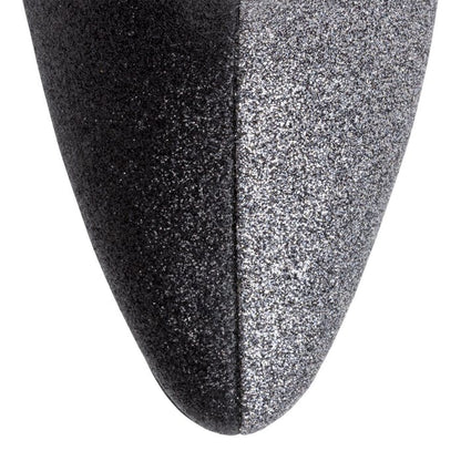 Black and Grey Contrast Color Stiletto Heel Ankle Boots