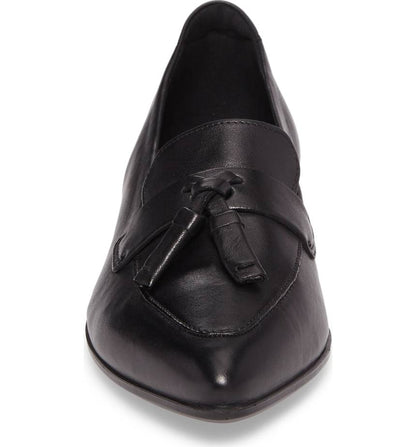 FSJ Black Pointed Toe Casual Flats Loafer Shoes Women