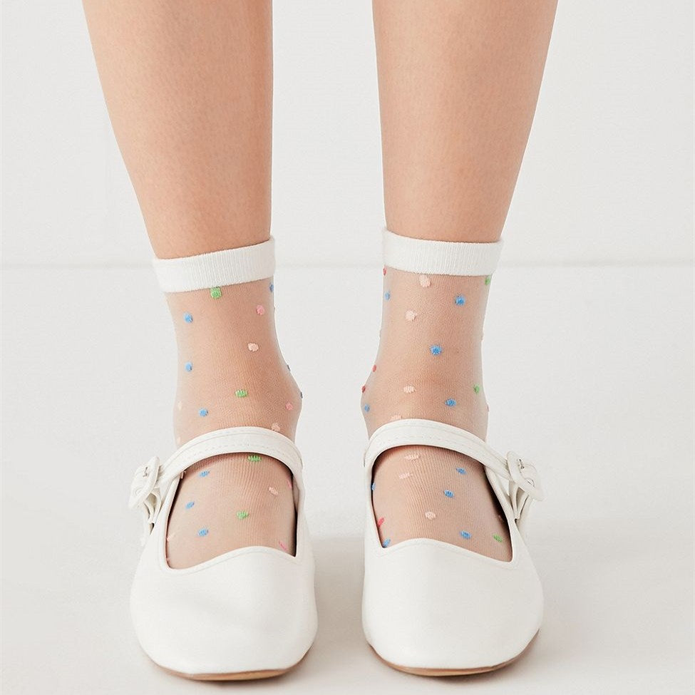 Classic White Square Toe Buckle Strap Mary Jane Flats for Women