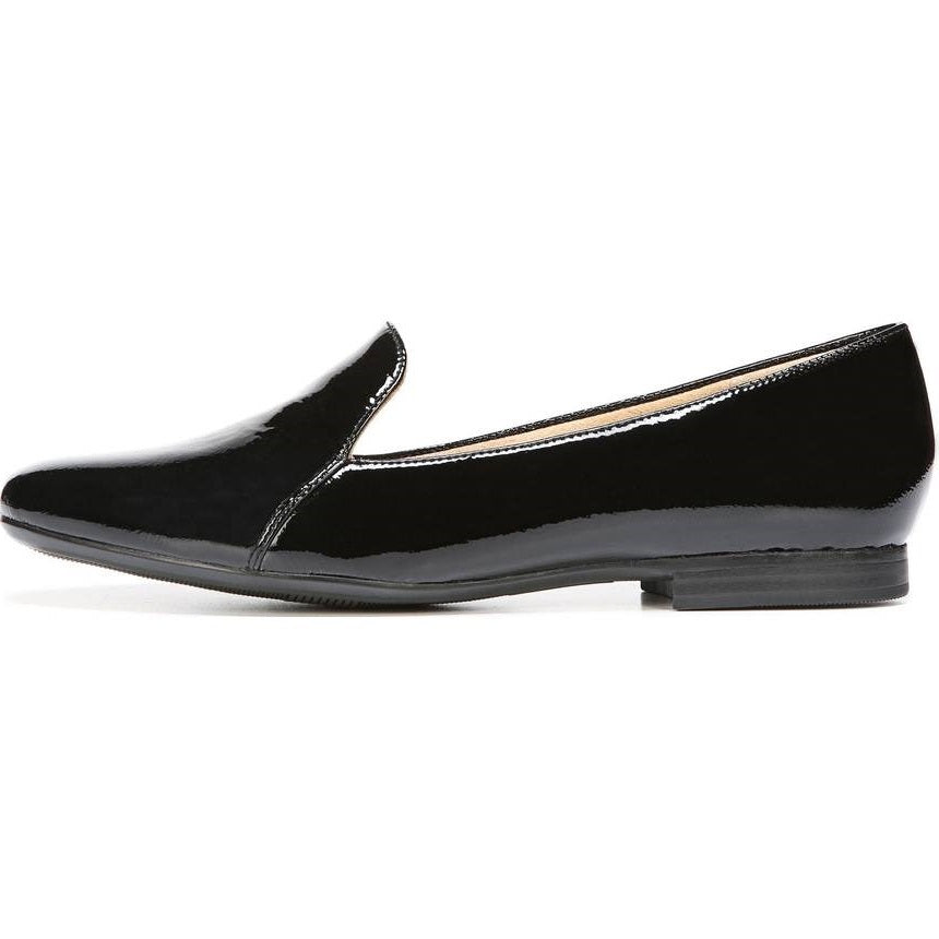 Black Classic Patent Leather Round Toe Flats Loafer Shoes for Women