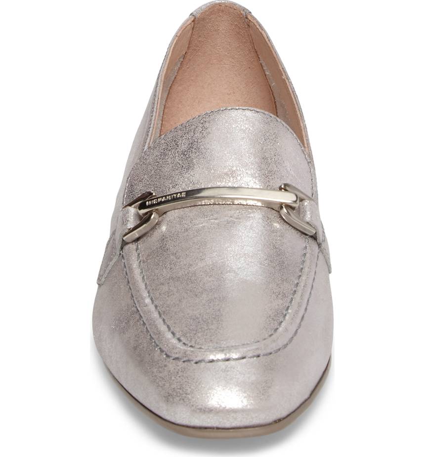 Silver Vintage Buckle Decor Flats Women's Loafers by FSJ