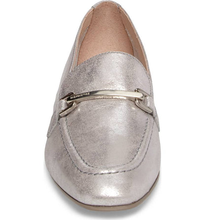 Silver Vintage Buckle Decor Flats Women's Loafers by FSJ