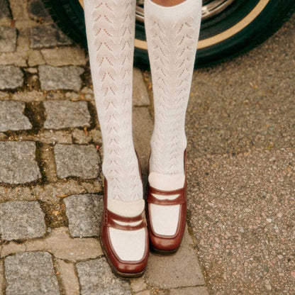 Brown Vegan Leather Square Toe 4'' Chunky Heel Platform Loafers