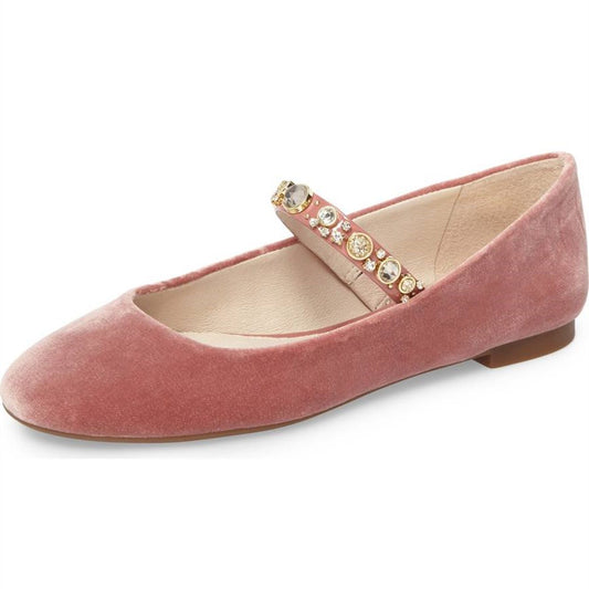 Pink Rhinetones Mary Jane Shoes Comfortable Flats