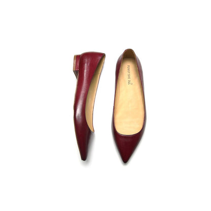 Classic Genuine Leather Pointed Toe Flats for Women