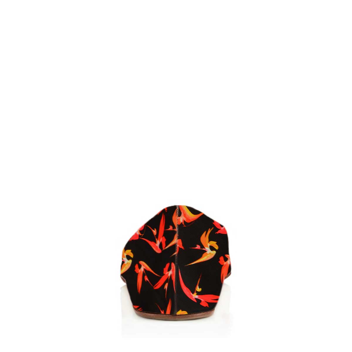 FSJ Women's Floral Print Pointed Toe Flats in Black