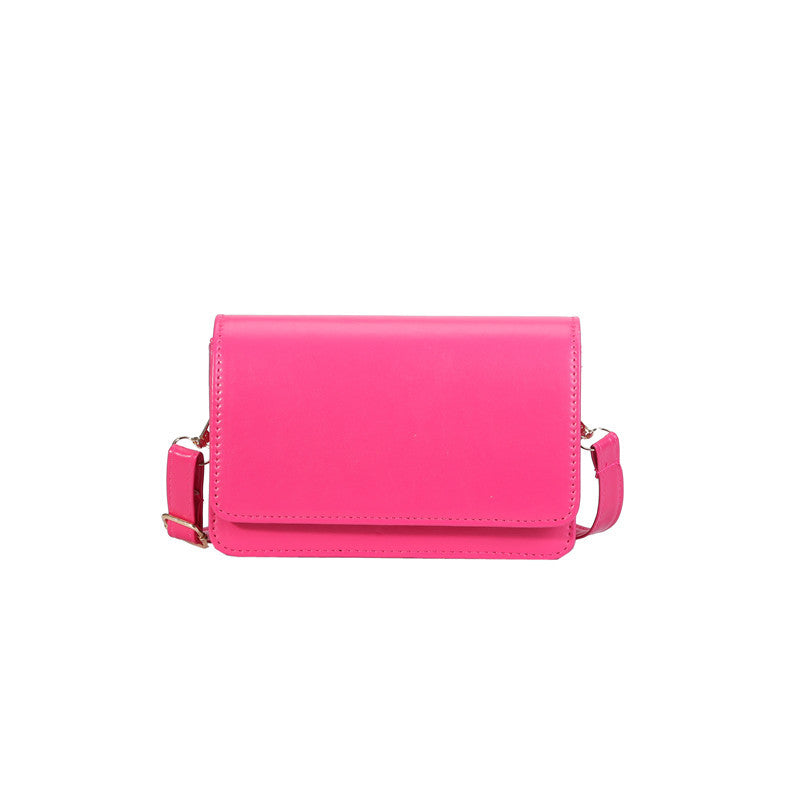 Simple Solid Color Flip Square Shoulder Bag