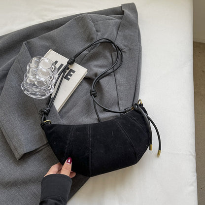 Sac à bandoulière rétro givré en forme de boulette pour femme, automne et hiver 