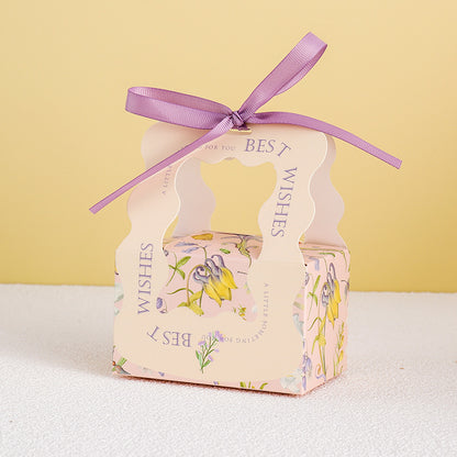 Boîte d'emballage de bonbons de mariage simple et créative, sac cadeau 