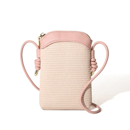 Women Sweet Cute Mini Vertical Zipper Crossbody Bag