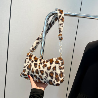 Autumn And Winter Women Fashion Casual Plush Shoulder Bag