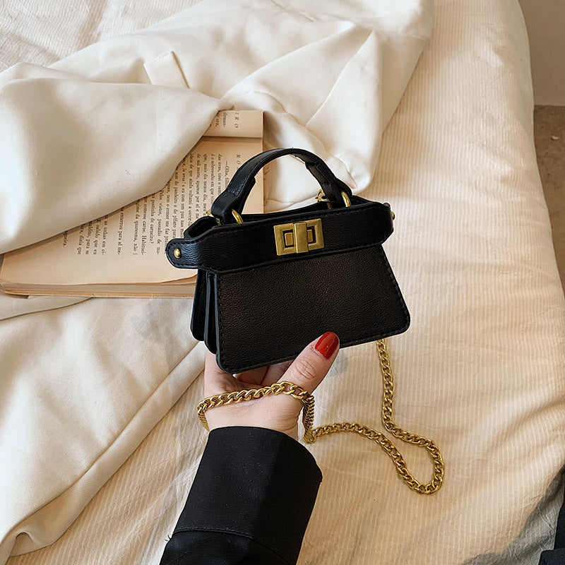 Women Fashion Buckle Square Chain Mini Crossbody Bag