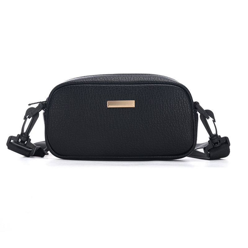 Women Fashionable Simple Solid Color Square PU Crossbody Bag