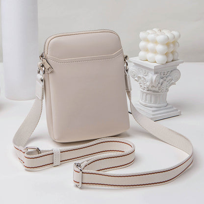 Women Casual Simple Solid Color Pu Soft Leather Crossbody Bag