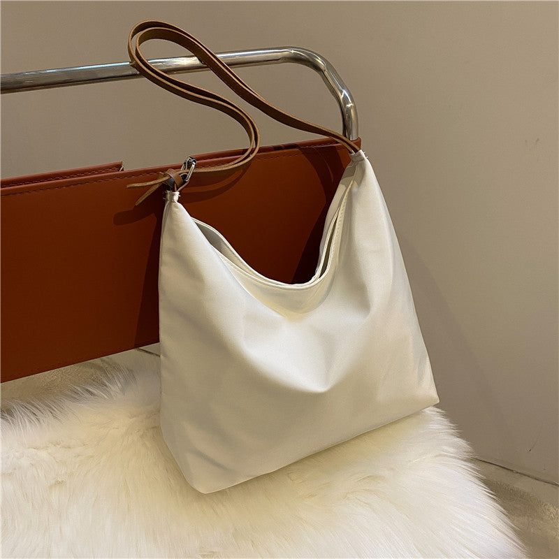Women'S Fashion Solid Color Underarm Bag Oxford Cloth Soft Casual Shoulder Bag