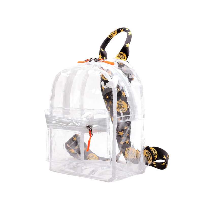 Women Fashion Pvc Clear Waterproof Backpack