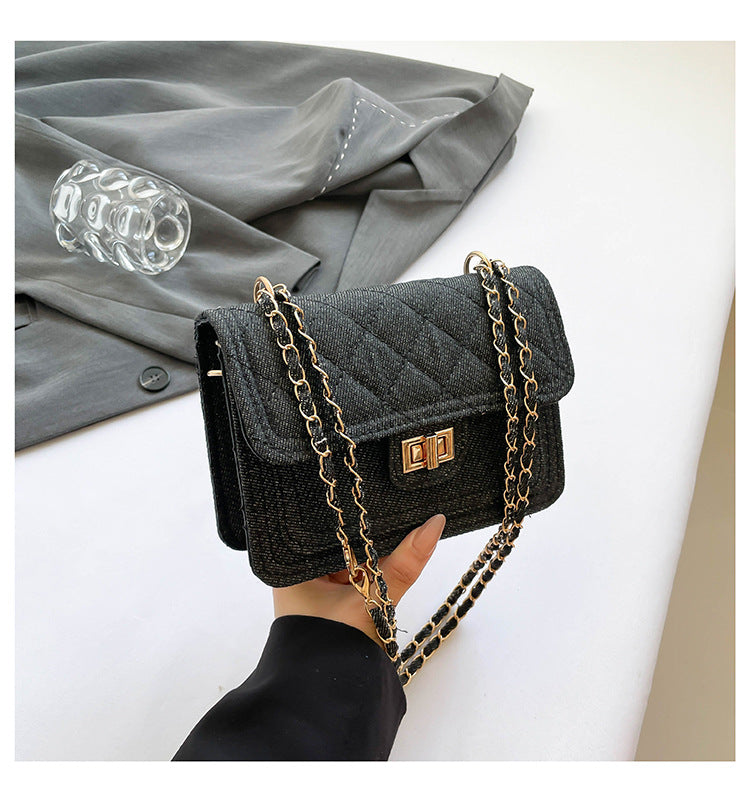 Sac bandoulière en denim simple et tendance 