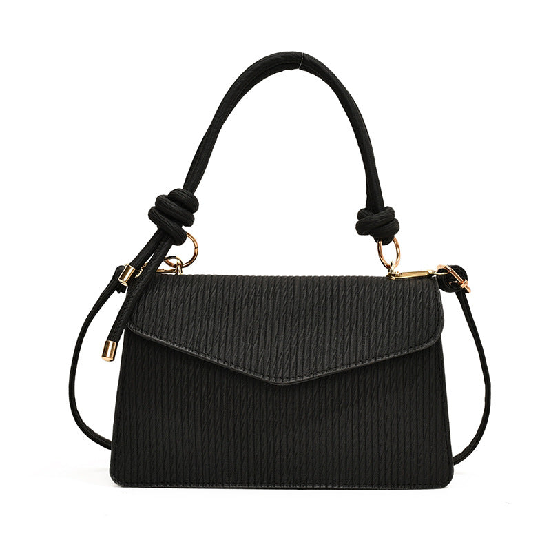 Fashionable Simple Solid Color Flip Shoulder Bag