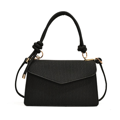 Fashionable Simple Solid Color Flip Shoulder Bag
