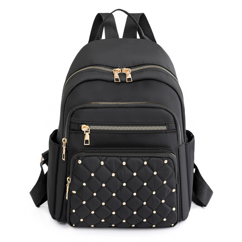 Women Fashion Embroidered Thread Oxford Backpack
