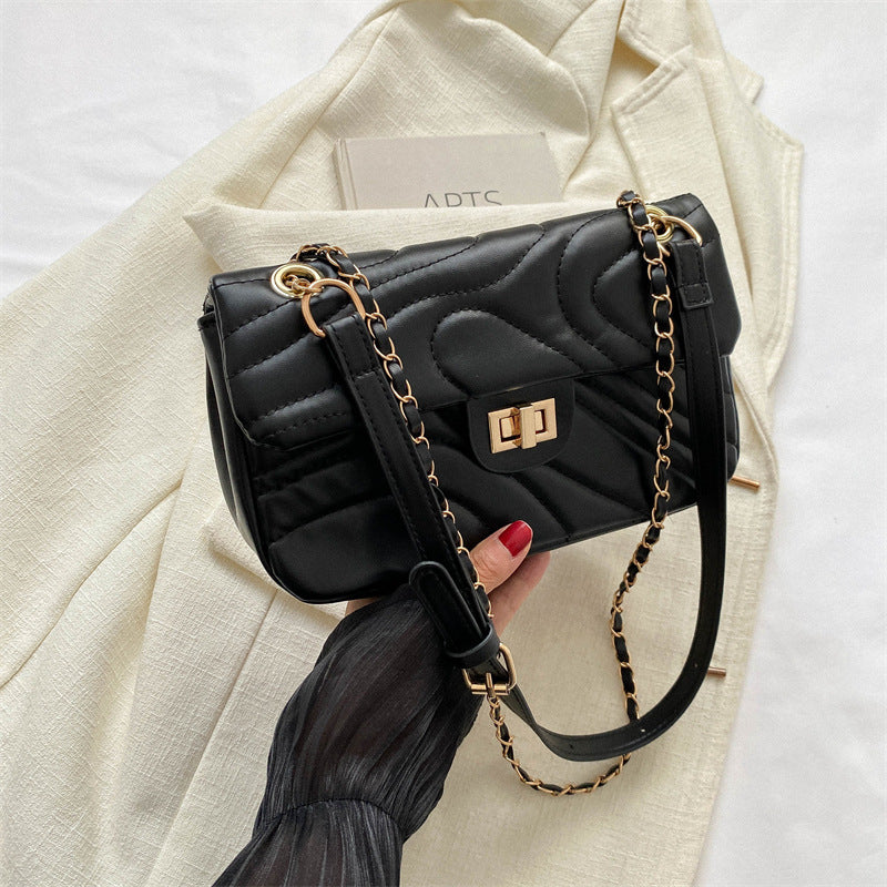 Petit sac à bandoulière carré décontracté de couleur unie pour femme 