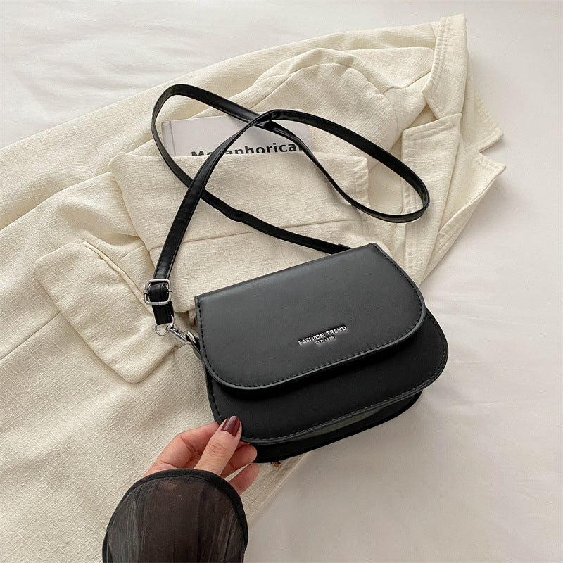 Women Fashion Casual Solid Color Square Flap PU Crossbody Bag