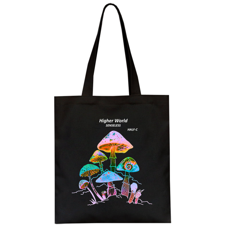 Sac fourre-tout en toile grande capacité pour femme, décontracté, motif dessin animé 