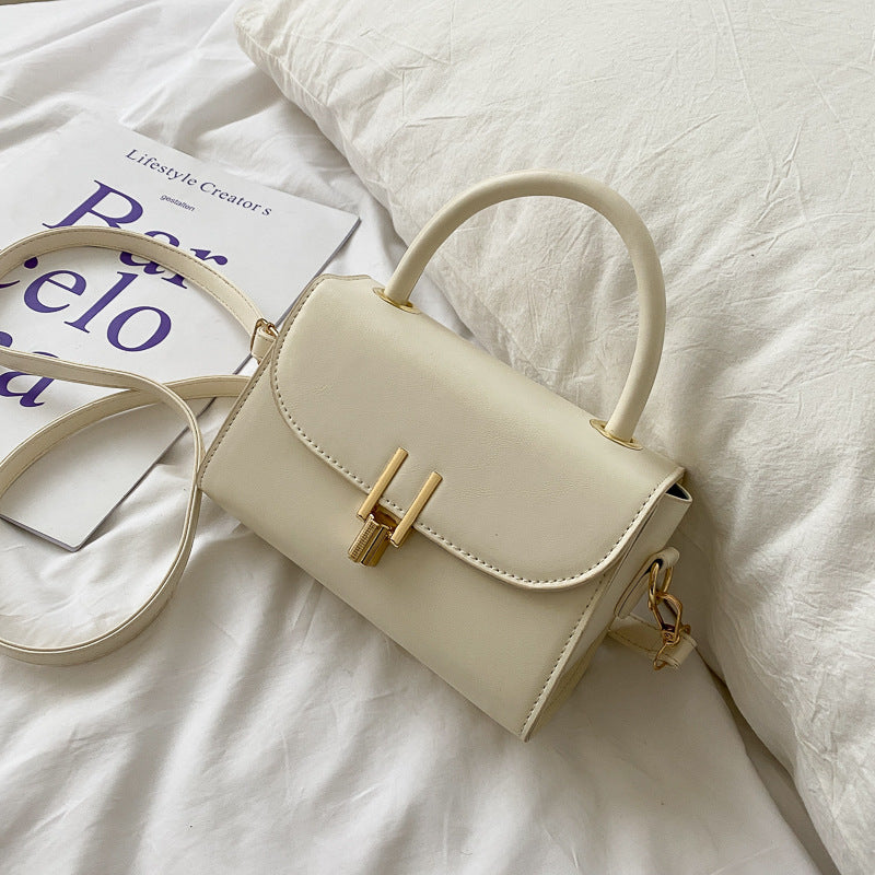 Sac à bandoulière carré en PU pour femme, couleur unie, tendance 