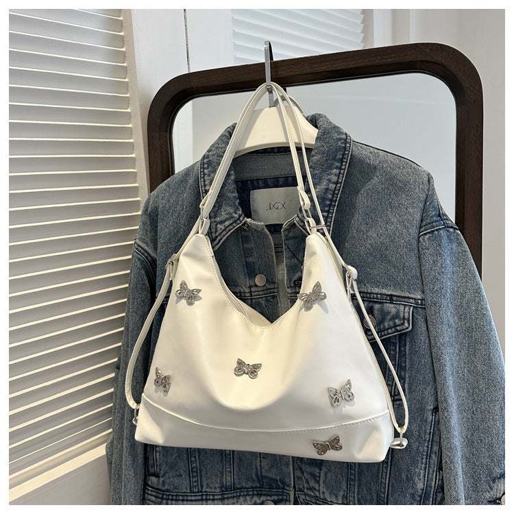 Women Fashionable Large-Appearance Butterfly PU Tote Bag