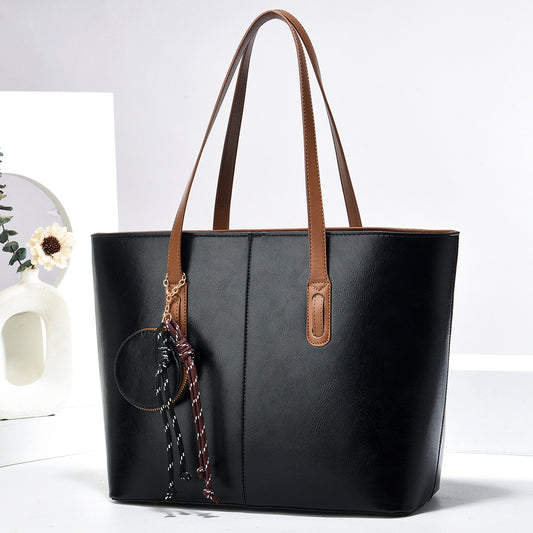 Sac à main décontracté de grande capacité pour femme, couleur unie 
