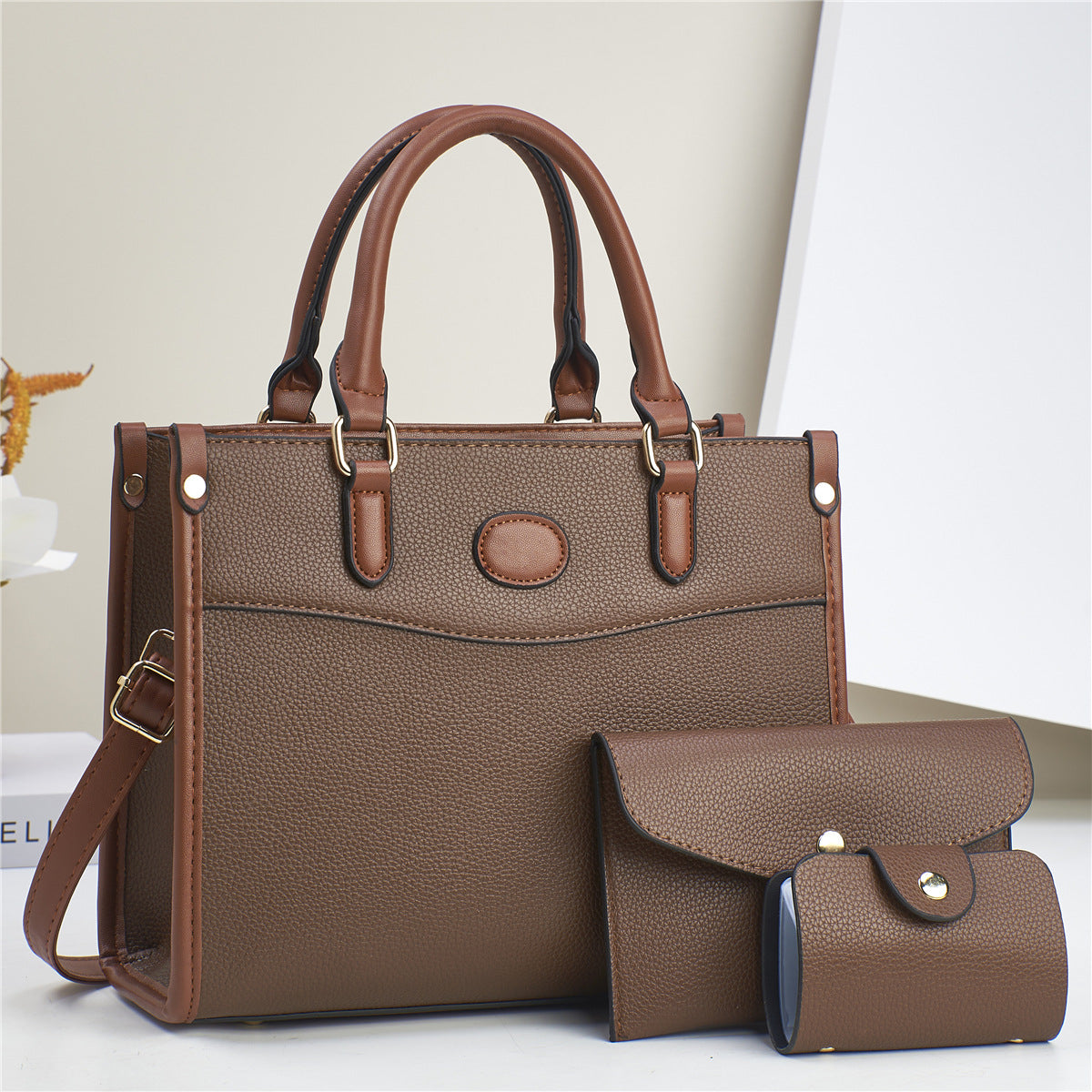 Women Fashion Casual Large-Capacity Handbag Three-Piece Set