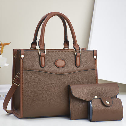 Women Fashion Casual Large-Capacity Handbag Three-Piece Set