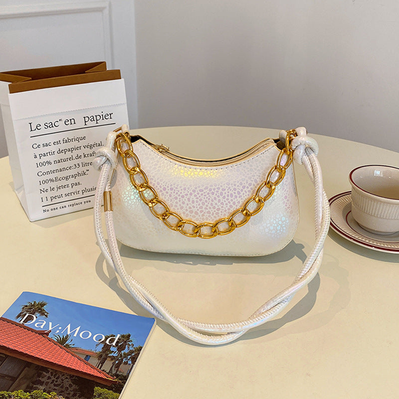 Sac à bandoulière à chaîne multicolore tendance 