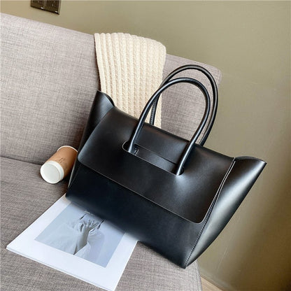 Women Fashionable Simple Large Capacity PU Tote Bag