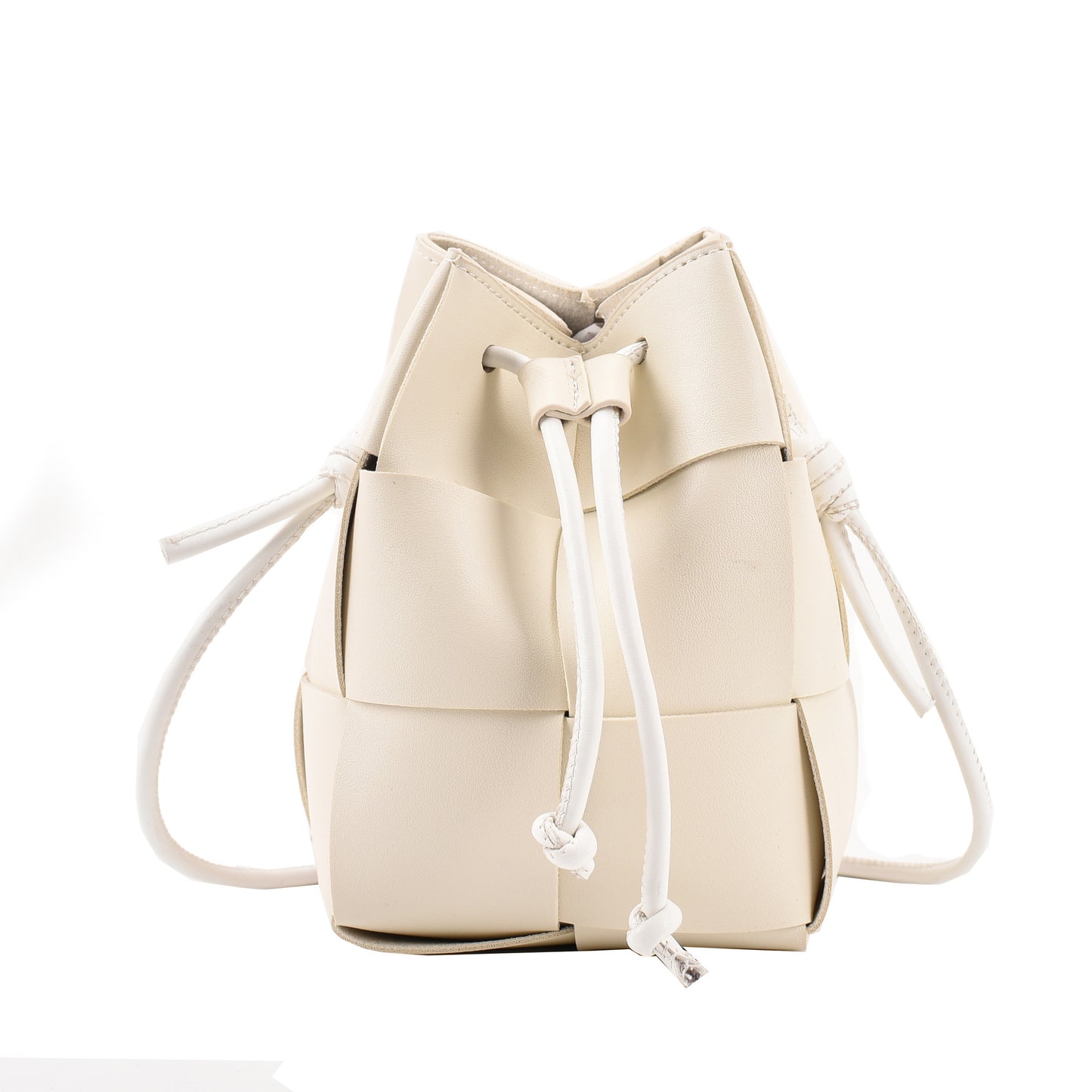 Sac seau à bandoulière avec cordon de serrage pour femme, couleur unie, mode printemps-été 