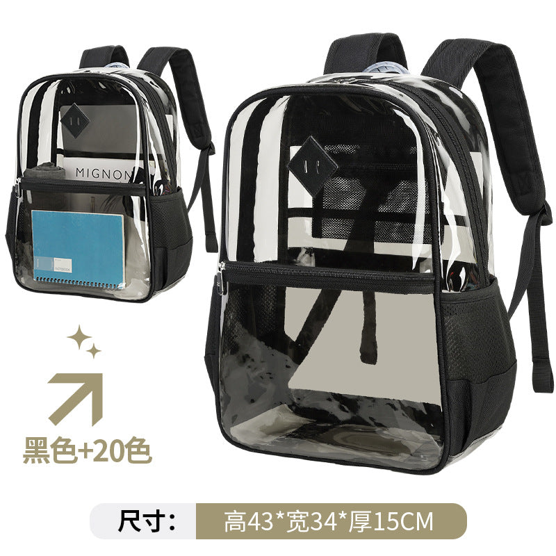 Fashionable Large Capacity Waterproof Clear Backpack