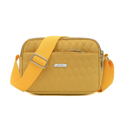 Sac bandoulière matelassé de couleur unie pour femme, style décontracté, avec coutures apparentes 