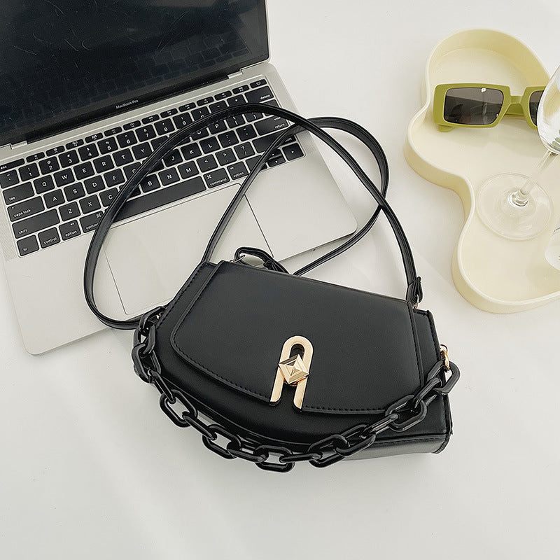 Women Fashion Casual Simple Solid Color Crossbody Bag