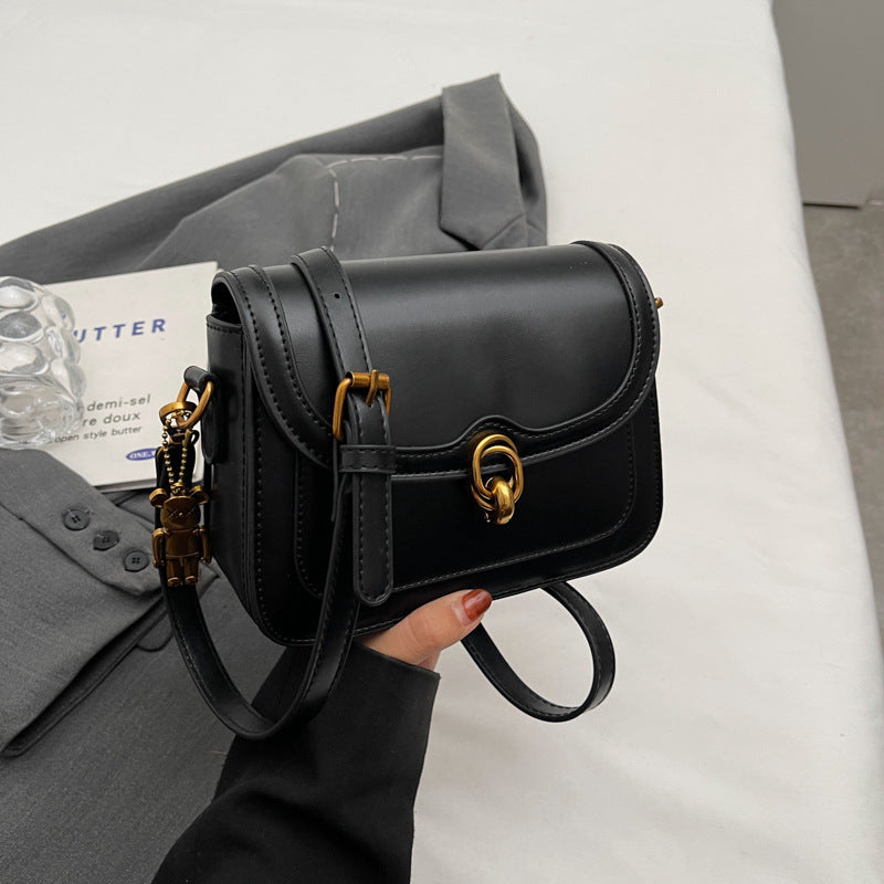 Women Fashion Retro Contrast Color Small Square Shoulder Bag