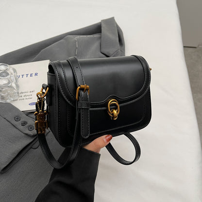 Women Fashion Retro Contrast Color Small Square Shoulder Bag