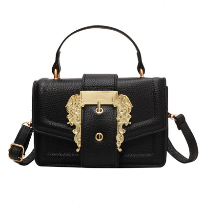 Women Fashion Baroque Vintage Metal Buckle Shoulder Bag
